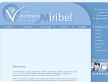 Tablet Screenshot of cliniqueveterinairemiribel.com